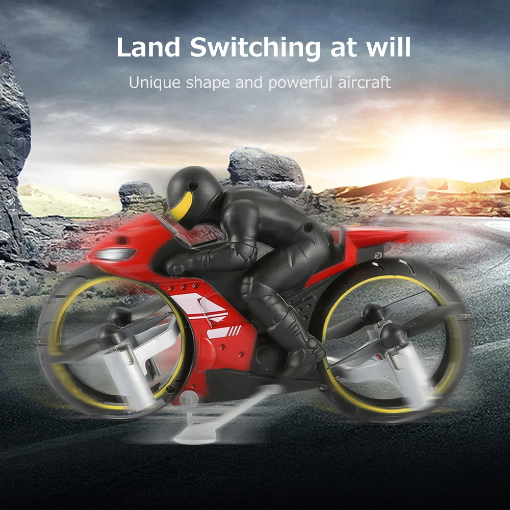 2 4G в 1 Land Air Fly мотоцикл безголовый режим дистанционного управления дрон