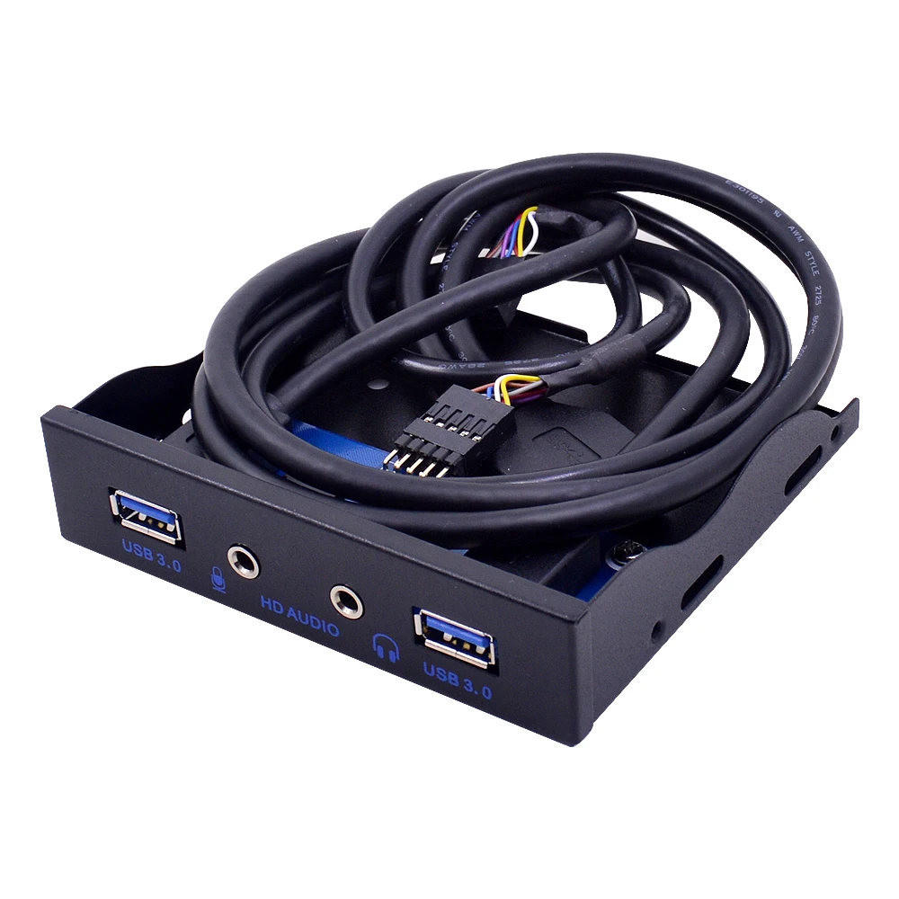 CHIPAL 20Pin 4 порта USB 3,0 концентратор PC Передняя панель кронштейн HD аудио 3,5 мм наушники микрофонный разъем для рабочего стола 3," дисковый отсек
