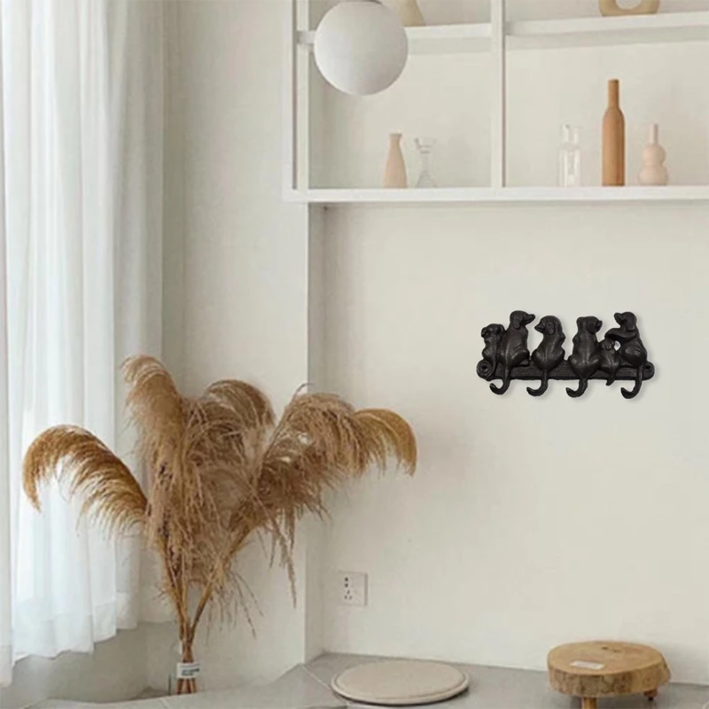 

Cast Iron Dog Hook, Behind Door Idyllic Vintage Coat Wall Creative Classical Nordic Style Decoration,Antique Hook(2 PCS)