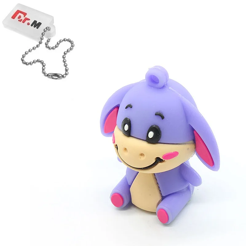 Donky Милые Мультяшные USB флеш-накопители, 32 ГБ, животные, свинья, кролик, флешка, 64 ГБ, реальная емкость, 4 ГБ, 8 ГБ, 16 ГБ, карта памяти, I флэш-диск, флешка - Цвет: Donky