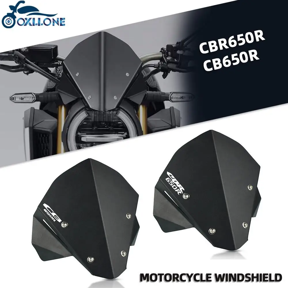 

Motorcycle Front Screen Windshield Windproof Windscreen Deflector FOR HONDA CBR 650R CBR 650R CB650R Neo Sports Cafe 2019-2021