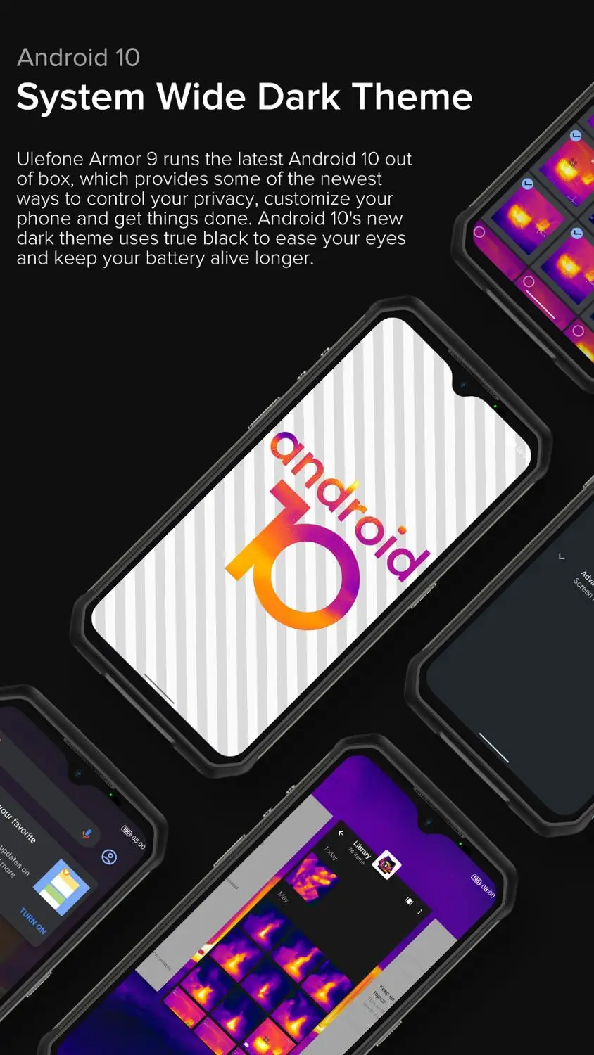 Ulefone Armor 9 Thermal Camera Rugged Phone Android 10 Helio P90 Octa-core 8GB+128GB Mobile Phone 6600mAh 64MP Camera Smartphone