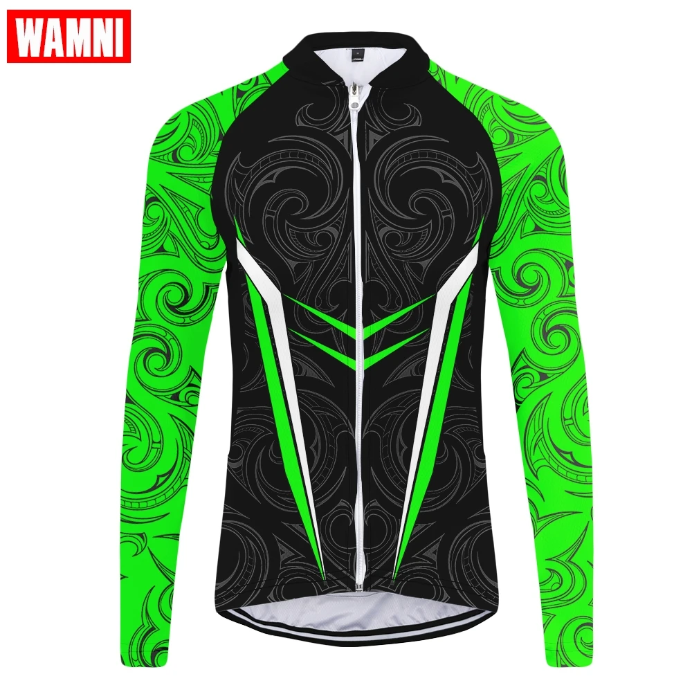 WAMNI Fashion Women Cycling Jersey Patchwork Mountain Bike Dry Slim 3D Long Sleeve MBT Zipper Top blusas mujer de moda | Спорт и