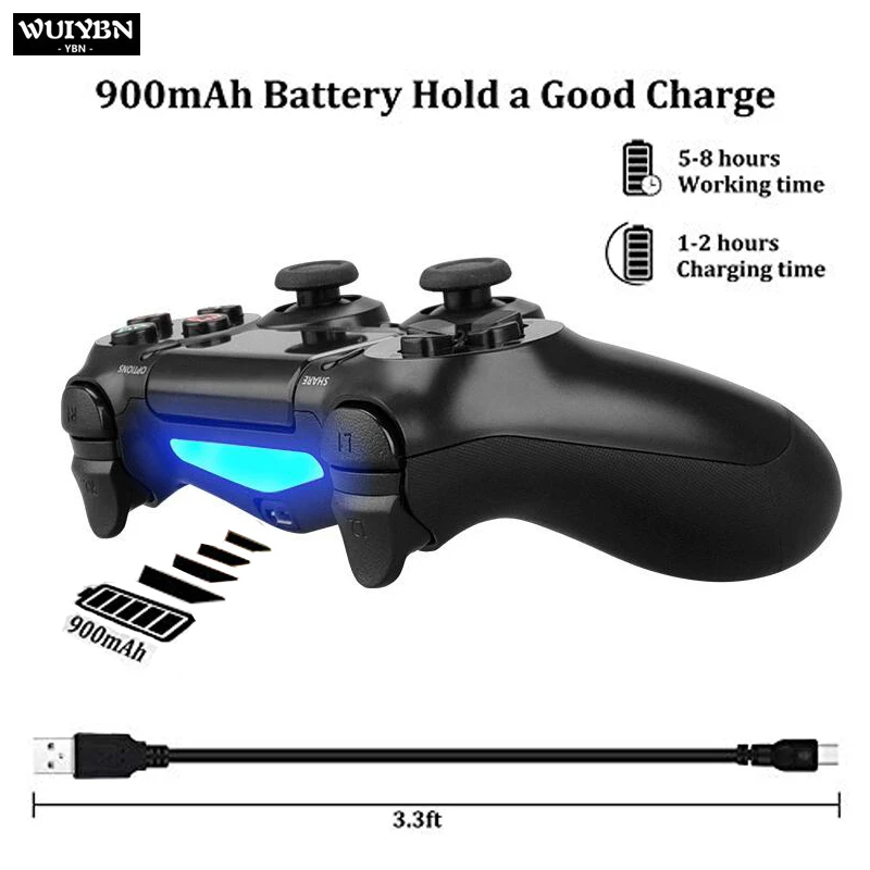 WUIYBN геймпад беспроводной Bluetooth PS4 контроллер Джойстик для SONY Dualshock 4 playstation 4 игровой автомат PC паровой