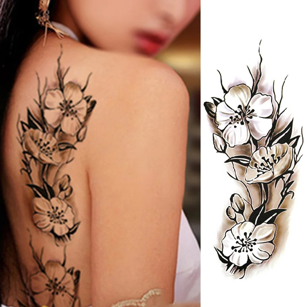 1ps Сексуальная Женская временная татуировка цветок сливы водонепроницаемые