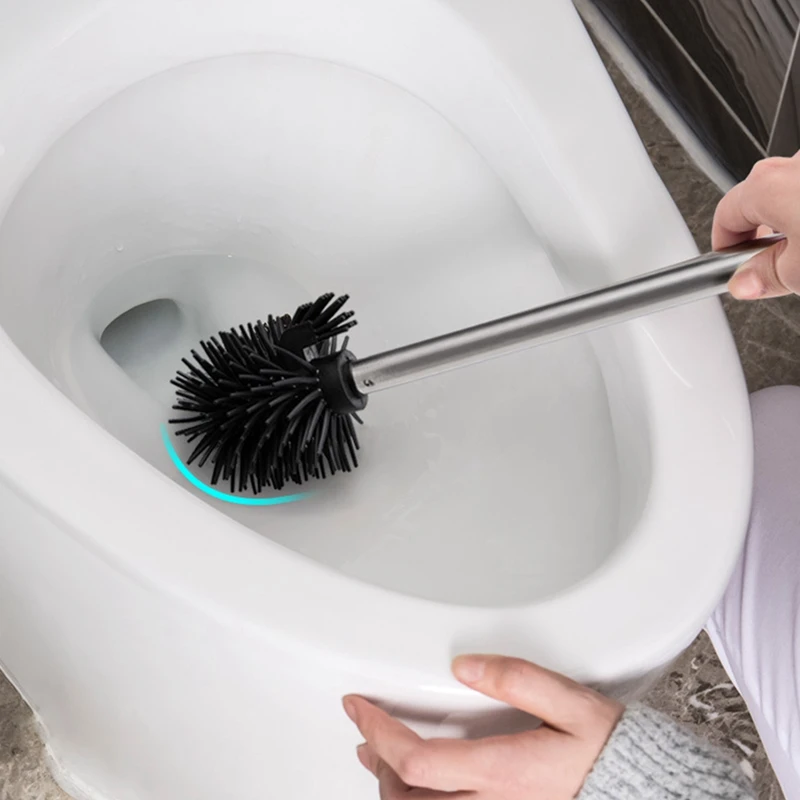 

1PC Good Quality Best Promotion Replacement for Bathroom Cleaning Toilet Brush Black Head Hold Bathroom Tool