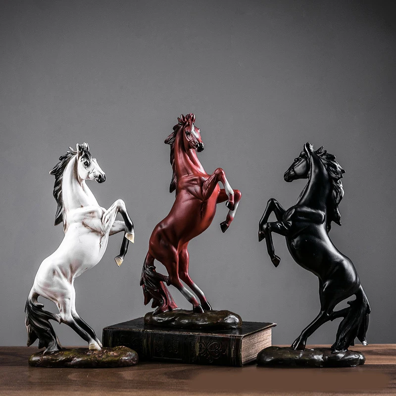 

Europe Resin Crafts Horse Statue Home Decoration Accessories Ornaments Statue Window Display Gift Horse Ornaments Decoration