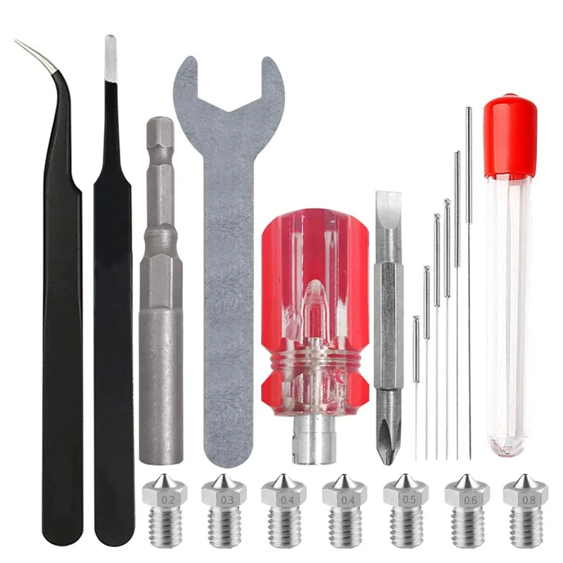 3D Printer Nozzle Kit and Cleaning with Wrench Screwdriver Tweezers for Anet A8 Creality CR-10 Copier | Компьютеры и офис