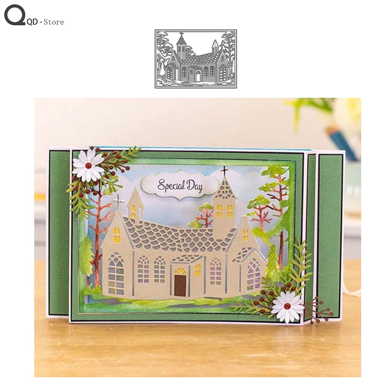 

Castle Border Model Cutting Dies New Dies Scrapbooking Mold Cut Handmade Tools DIY Craft Decoration Metal Cutting Dies New 2021
