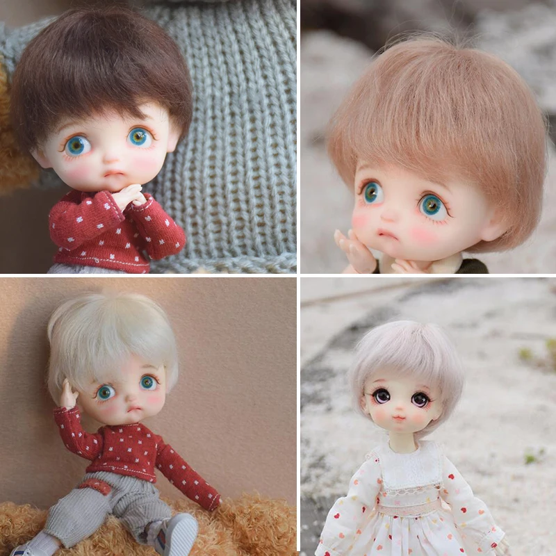 Детская игрушка BJD DD SD MSD 1/8 1/12 ob11 аксессуары для кукол розовый золотой мохеровый