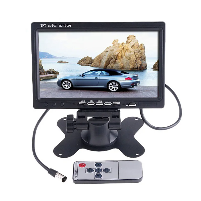 TOSPRA 1 шт 7 дюймовый цветной ЖК экран монитор заднего вида автомобиля с пультом