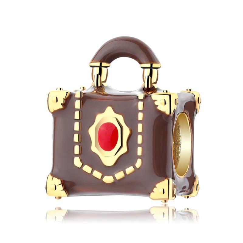 

Женский браслет из серебра 100% пробы, с эмалированными бусинами