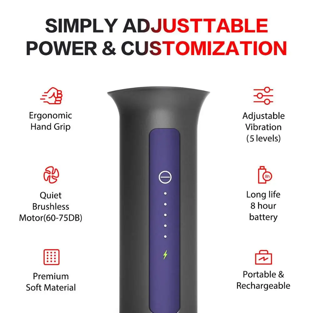 Массажный пистолет на тыльной стороне Лимфодренажный массажер для тела боли