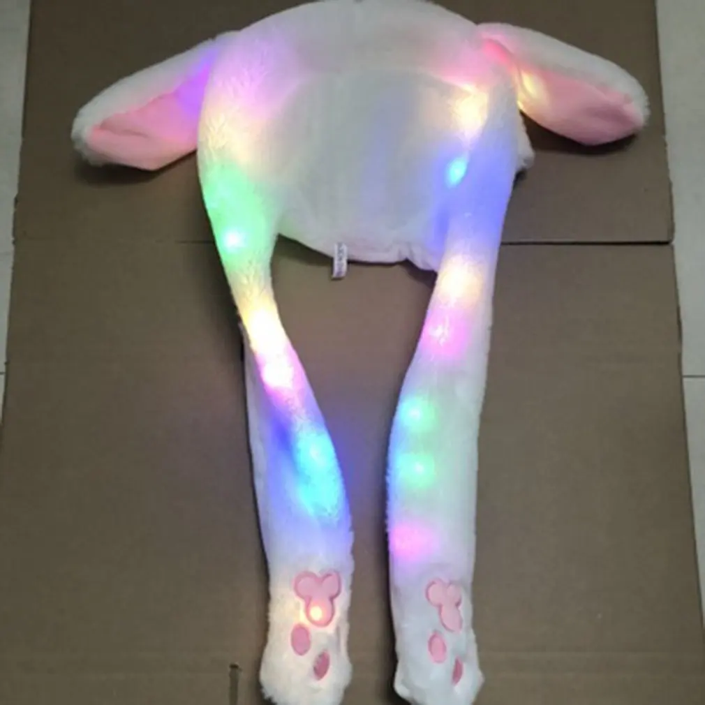 

Moving Rabbit/Pig/Chicken Hat Ear Move Hat Funny White Rabbit Hat Animal Winter Hats For Women Girls Kids