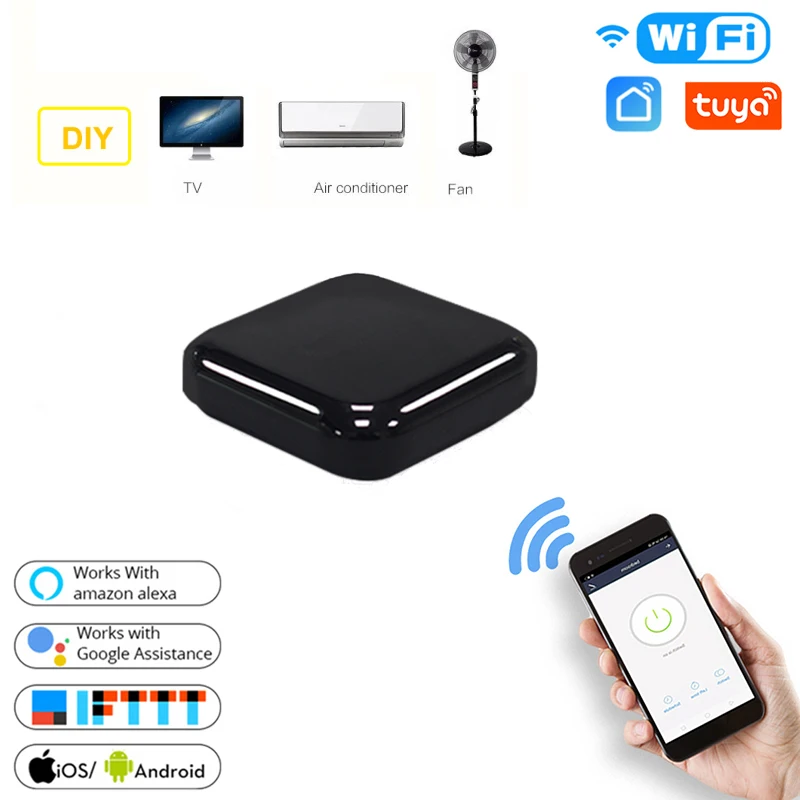 

Wifi IR Remote Control Tuya Smart Life APP Voice Control Infrared Universal IR Remote Smart Home Compatible Alexa Google Home