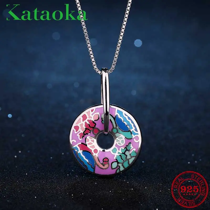 Ожерелье с кулоном разноцветная художественная живопись 2018 модные ювелирные