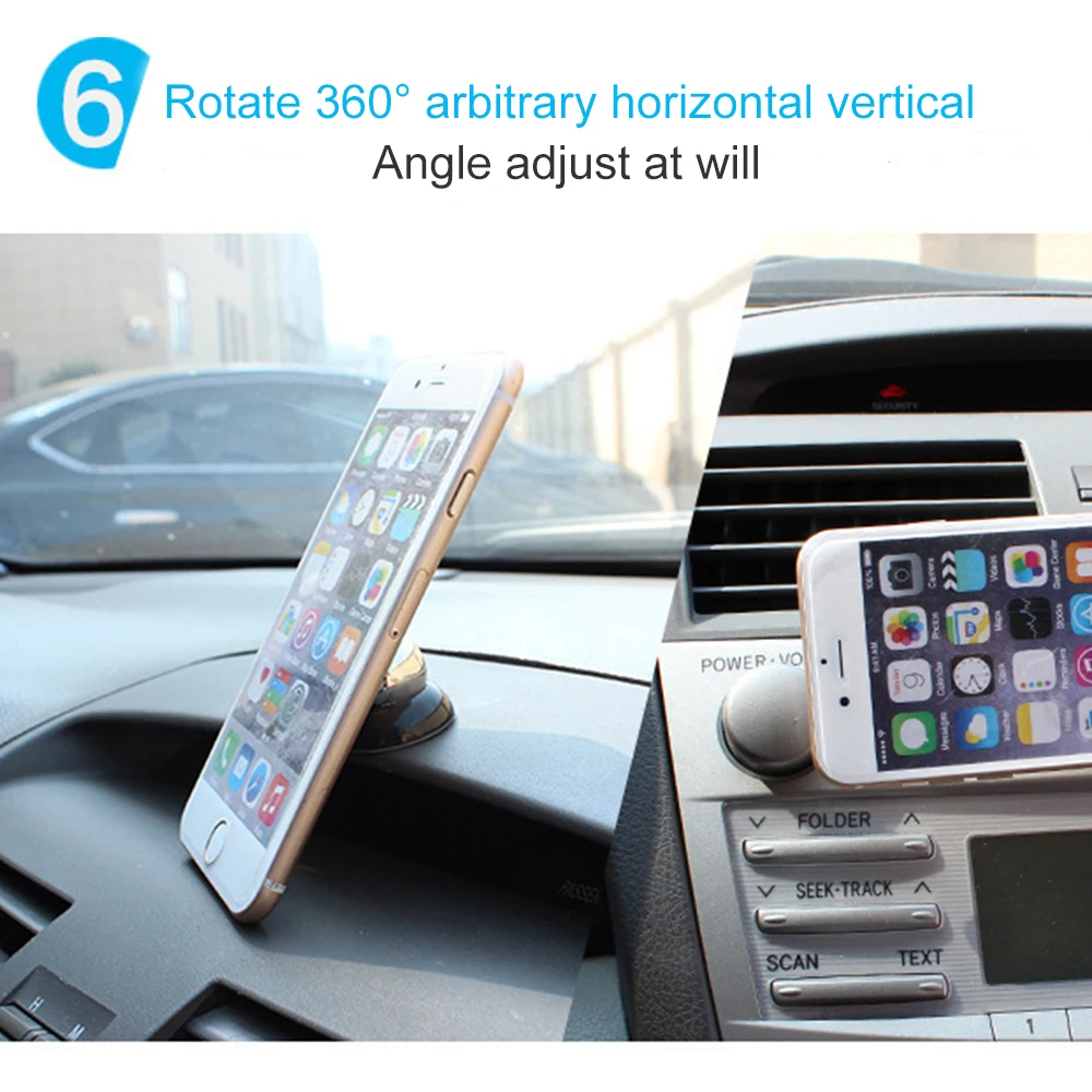360 вращающийся магнитный держатель для телефона универсальный для iPhone Air Vent крепление gps присоска автомобильный мобильный телефон подставка лобовое стекло крепление мяч