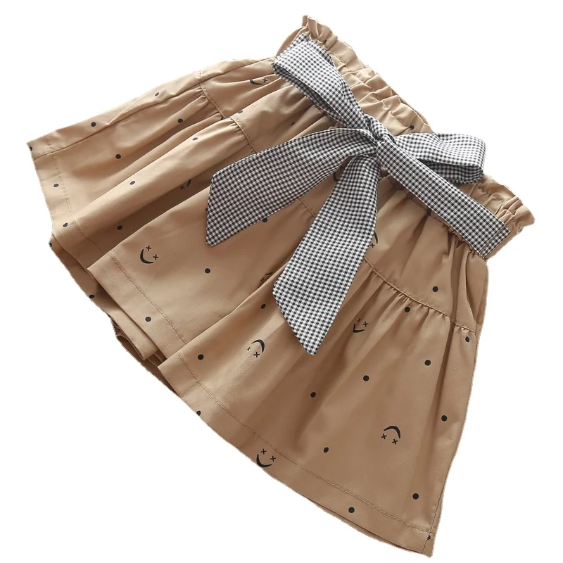 Summer Children Kids Girls Shorts Skirts Skorts Bowknot Waistband Cotton for Fashion Clothing | Детская одежда и обувь