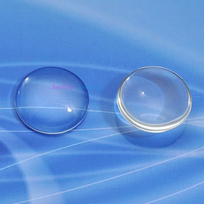 Прозрачные круглые линзы 18 мм (толщиной 5 мм) с лупой стеклянные кабошоны для