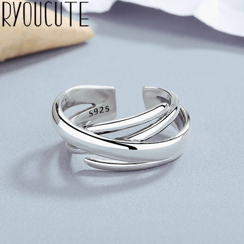 Богемное этническое серебряное кольцо с цепочкой неправильной формы для женщин