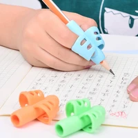 2 pcs three finger silicone pen holder writing aids beginner writing childrens supplies thumb posture correction
