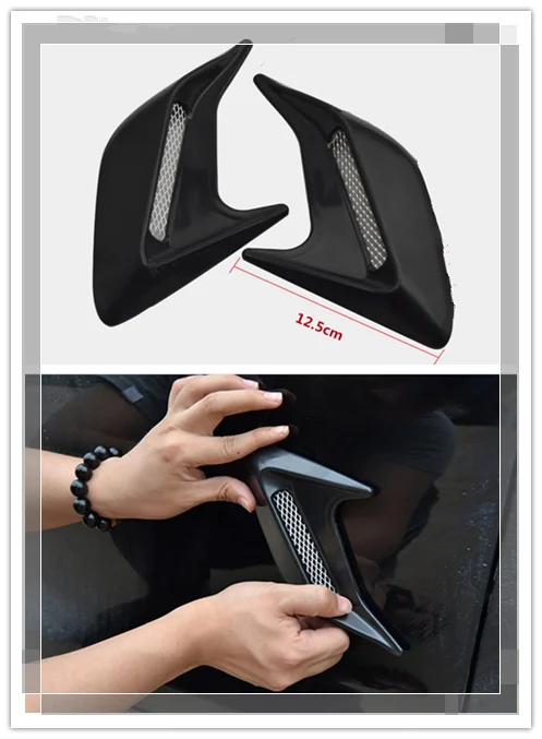 2 шт. авто боковое вентиляционное отверстие воздушный поток крыло наклейка для