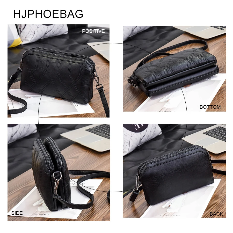 HJPHOEBAG новые женские сумки на двойной молнии дизайнерские через плечо вечерние