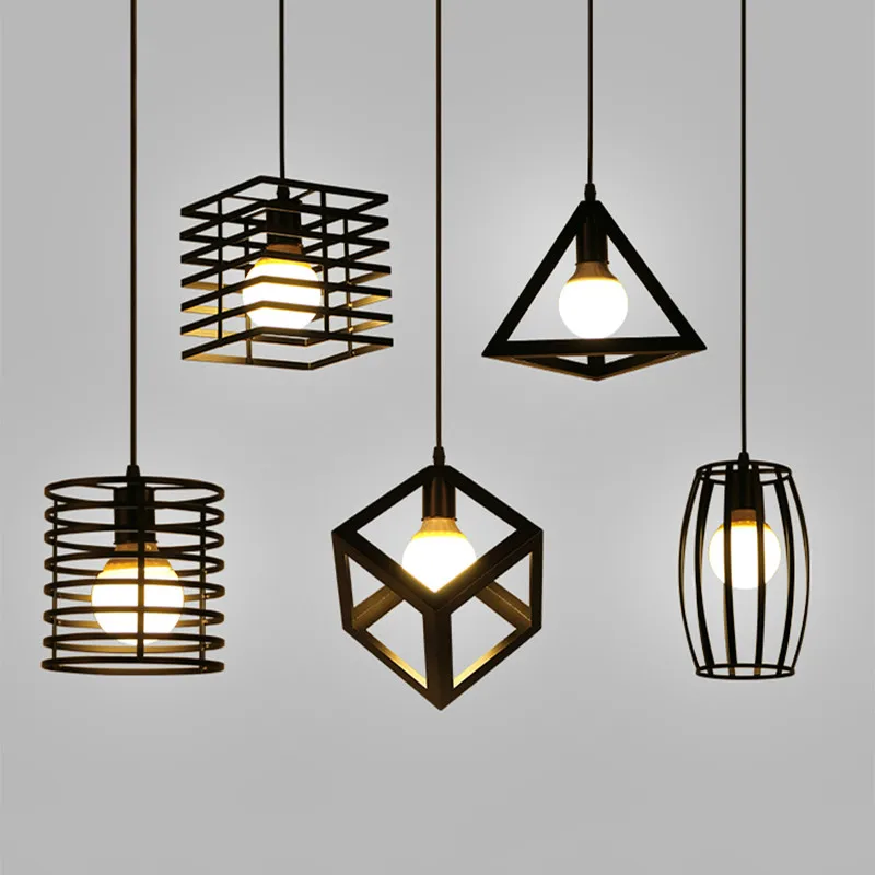 Промышленный подвесной светильник с птичьей клеткой Подвесная лампа кристаллом