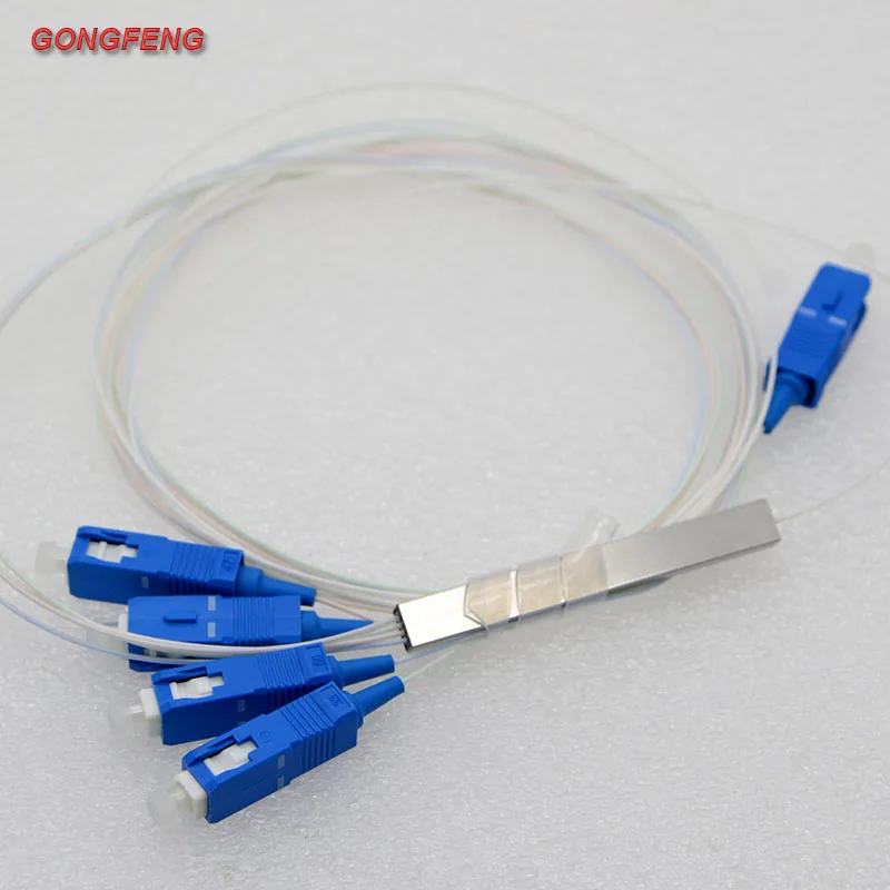 10 шт. Новый мини Волоконно Оптический Сплиттер PLC SC/UPC 1:4 одномодовый 1260 ~ нм