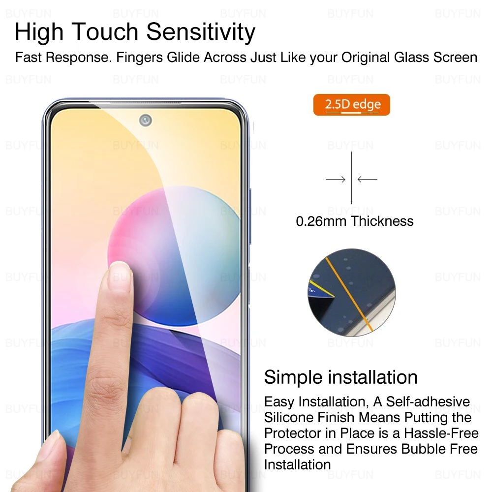 4in1 Tempered Glass Case For xiaomi redmi note 10 5G HD Film For Redmi Note 11 10 9 8 Pro Max 10S 9T 8T 7 Camera Protective Film