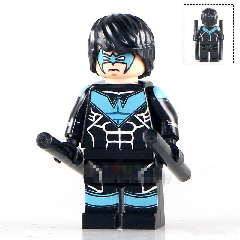 Одна распродажа Nightwing DC SUPER HEROES модель мини фигурка Сборная DIY Строительные кубики