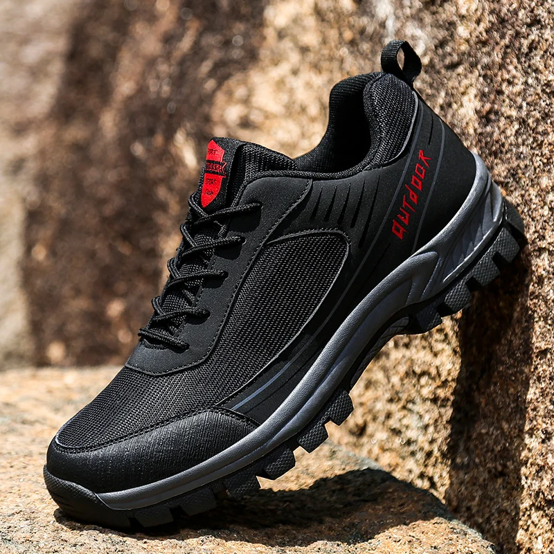 

Мужские кроссовки для активного отдыха, дышащие кроссовки из сетчатого материала, Нескользящие, большие размеры, летняя обувь для походов, ...