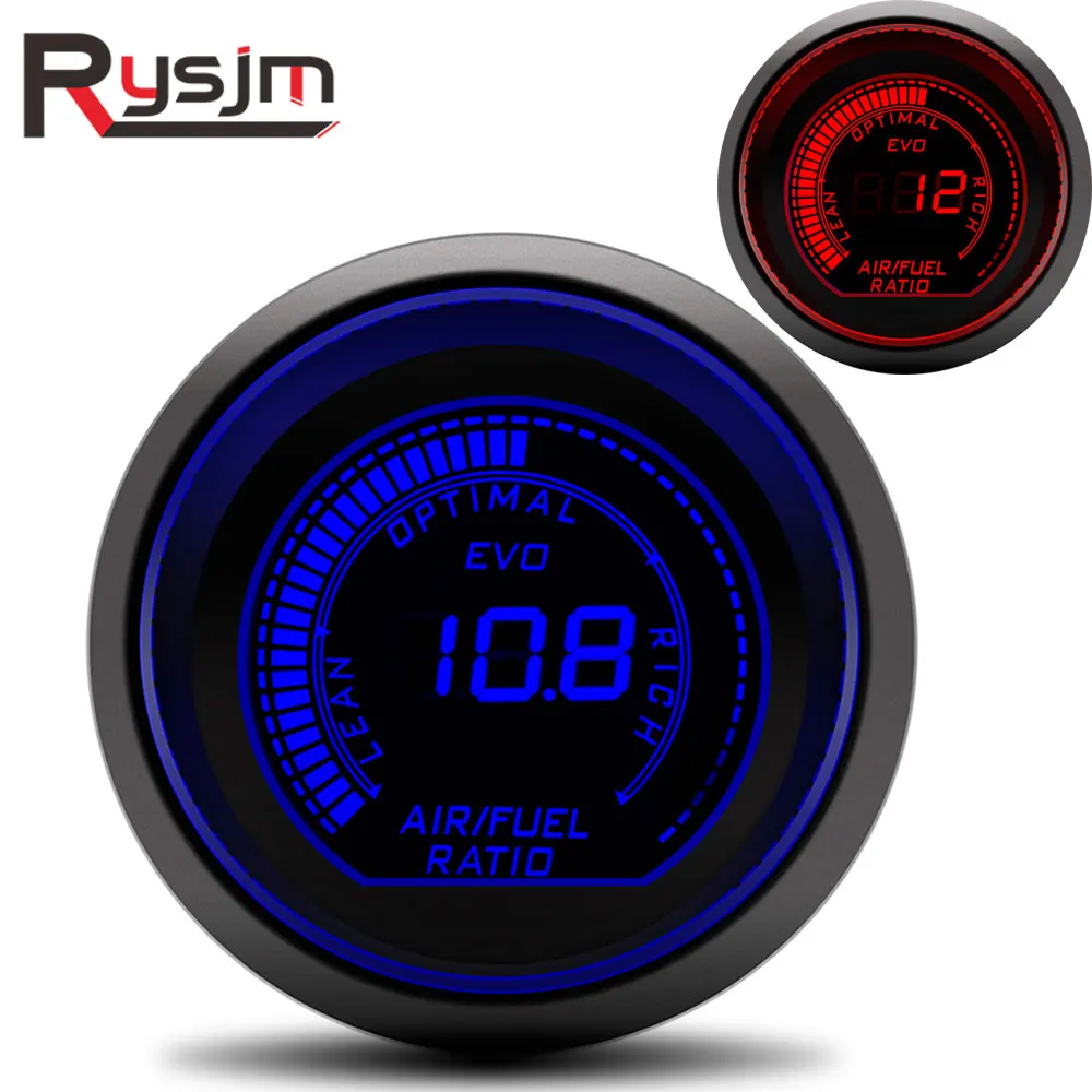 52 мм автомобильный индикатор соотношения воздуха и топлива синяя красная
