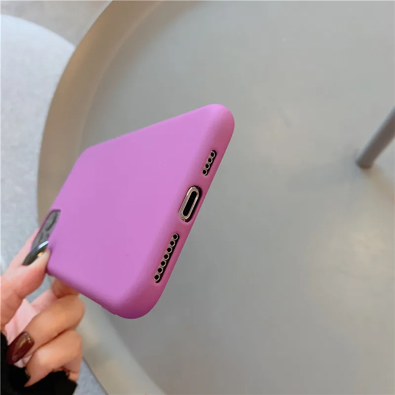 Lovebay превосходный чехол для телефона для iPhone 11 Pro X XR XS Max 7 8 6 6s Plus яркий сплошной цвет матовый чехол Мягкий ТПУ задняя крышка