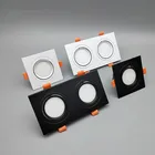 Встраиваемый квадратный яркий белый черный светодиодный светильник COB7W 9W 12W14W 18W 24W, Светодиодный точечный светильник, потолочный светильник