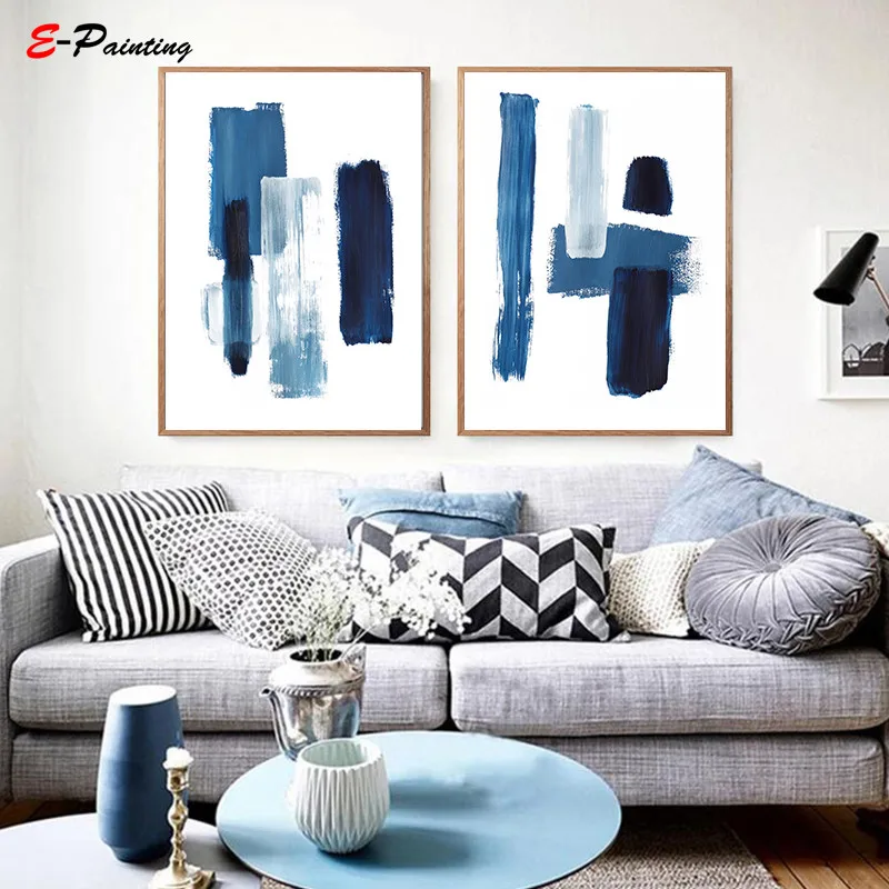 Современная художественная печать на стену. Абстрактная бело-розовая картина на холсте в современном стиле Нордической комнаты. Рождественский подарок.