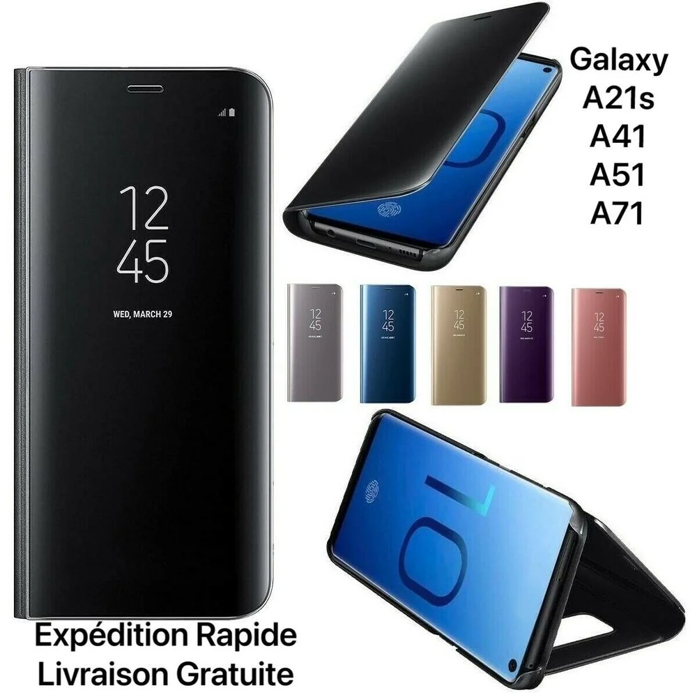 

Coque Etui Flip Cover Clear View Protection for SAMSUNG GALAXY A21s A41 A51 A71