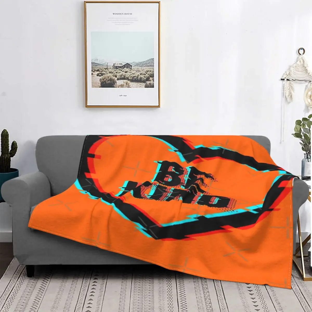 

Be Kind-manta a cuadros para cama, colcha con capucha, 2 unidades