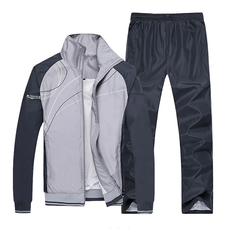 

2021 Fashion Men's Sportswear Sport Running Jogging Suit Men Fitness Tracksuits Sweatpants Sweatshirt Suits Man 2 Piece Sets