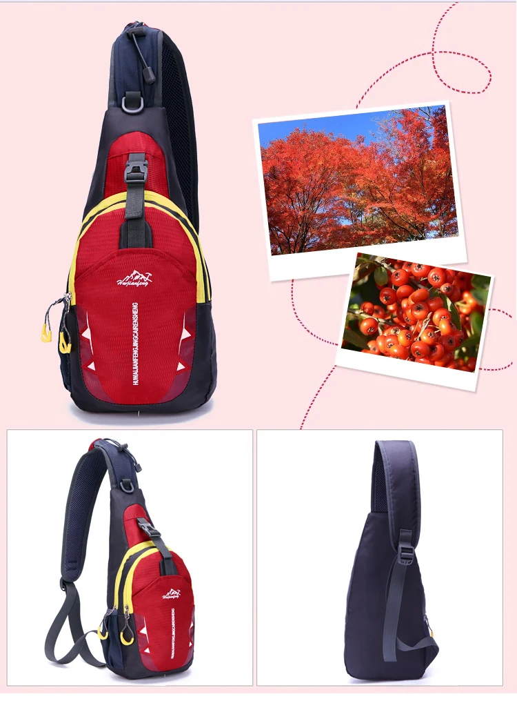 

High Capacity Outdoor Sport Waterproof Chest Bag Sling Bag Casual Crossbody Bag Camping Hiking Sports Entertainment