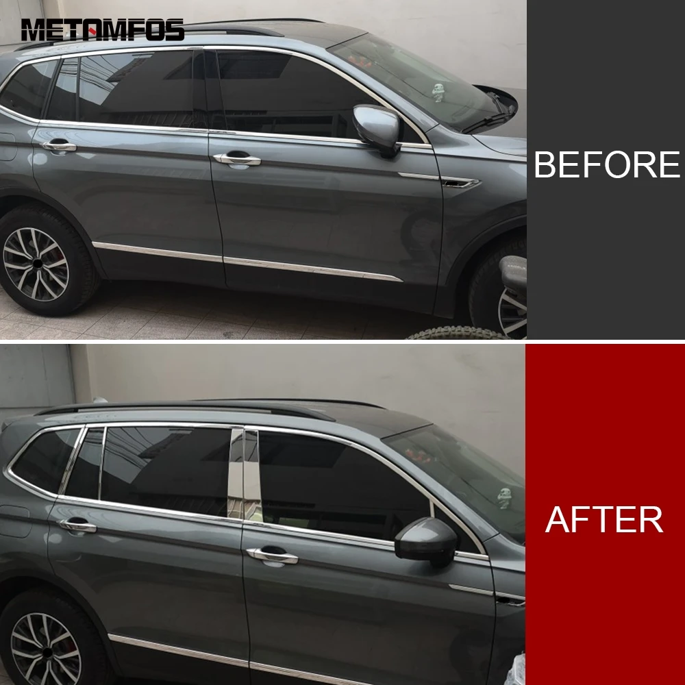 Декоративная накладка на окно для Volkswagen Tiguan 2017 2018 2019 B + C декоративная наклейка