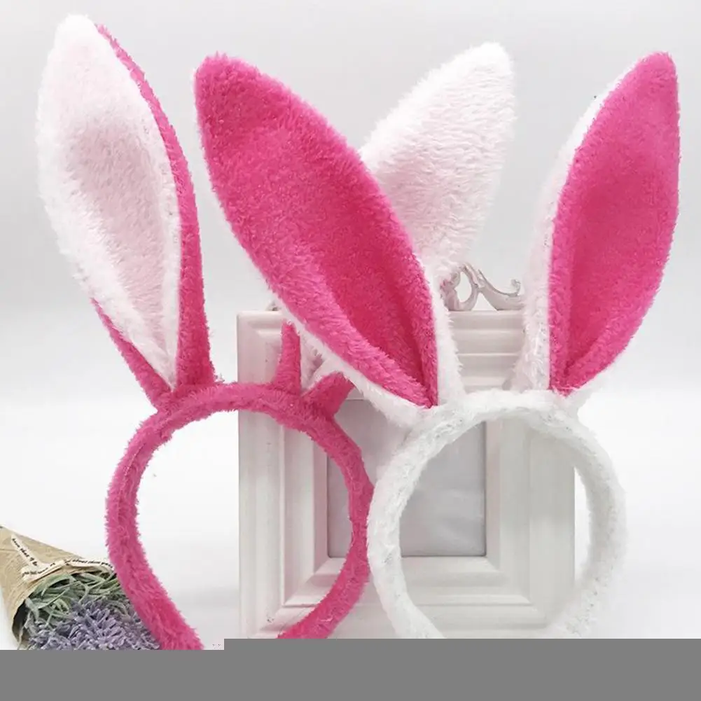 

Повязка для волос с кроличьими ушками, праздничная плюшевая заколка для волос с милыми заячьими ушками для восстановления на осень и зиму