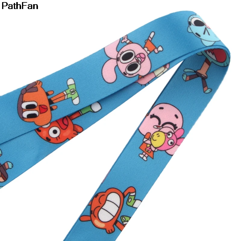 Patchfan удивительный мир Gumball мультфильм шеи шнурок для ключей очки держатель карты брелок для ключей телефон камера лямки A2370