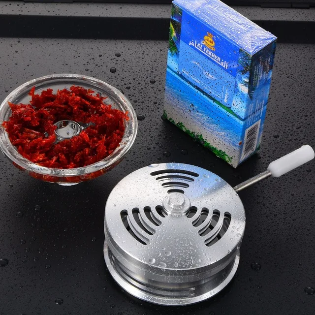 New Design Aluminum Alloy Hookah Bowl Head Smoke Bowl Hookah Bowl  Shisha Accessories Smoking  with WindProof Function High