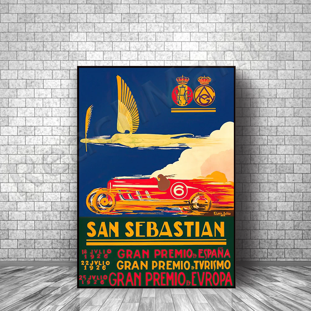 

Racing poster grand prix poster san sebastian decoration poster