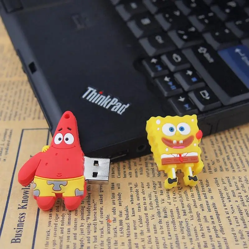 Флеш накопитель Губка Боб Квадратные Штаны USB флэш 64 ГБ 32 флеш 128 МБ милый