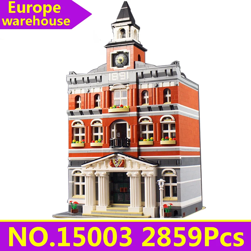 15003 Lepinblocks Creator Expert House 15005, конструктор King, набор строительных блоков, городской уличный вид, архитектура, 10211, игрушки, рождественский подарок - Цвет: 15003