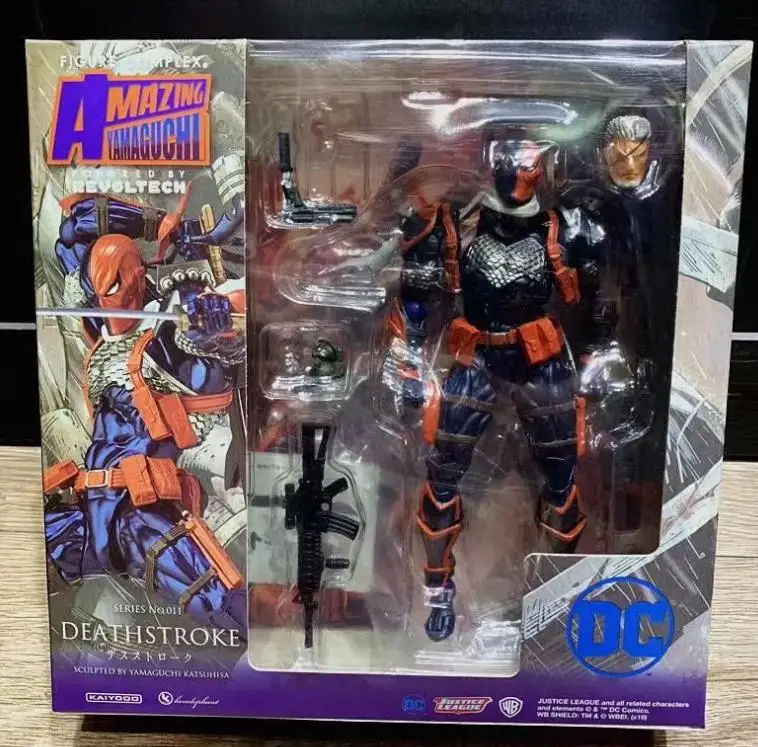 Kaiyodo DC Comics Amazing Yamaguchi Revoltech No.011 Deathstroke Action Figure New in box KM31|Игровые фигурки и