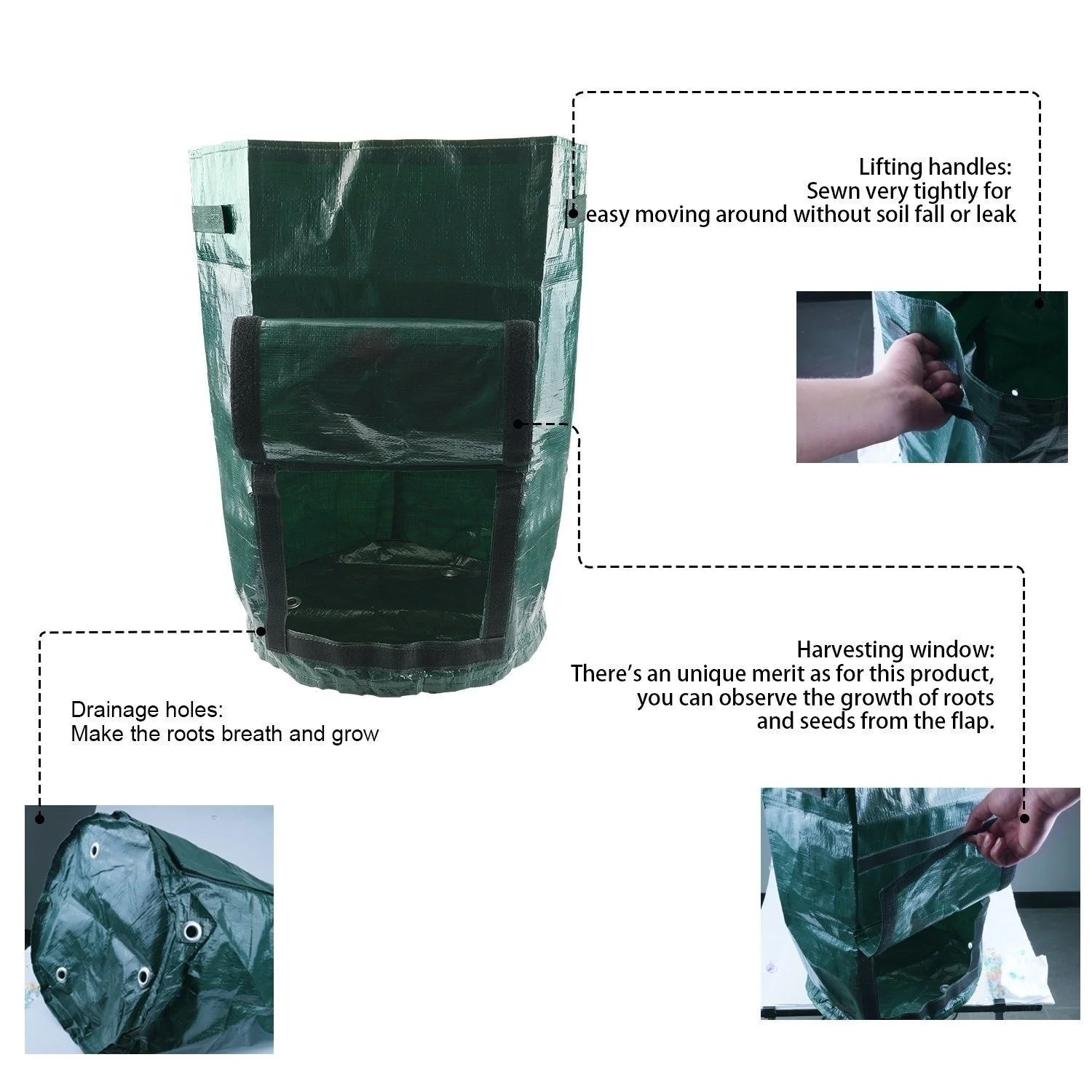 Сумка для выращивания растений 4 размера|Тканевые горшки рассады| |