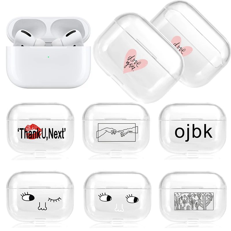Милые Мультяшные прозрачные чехол для AirPods pro Bluetooth наушников защитный жесткий Air